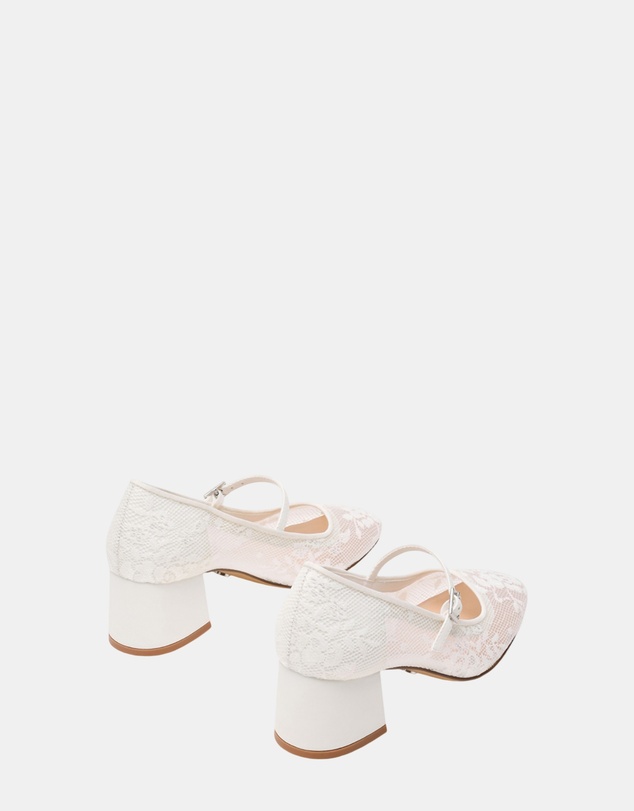 Steve Madden - Hawke-L White Lace Heels