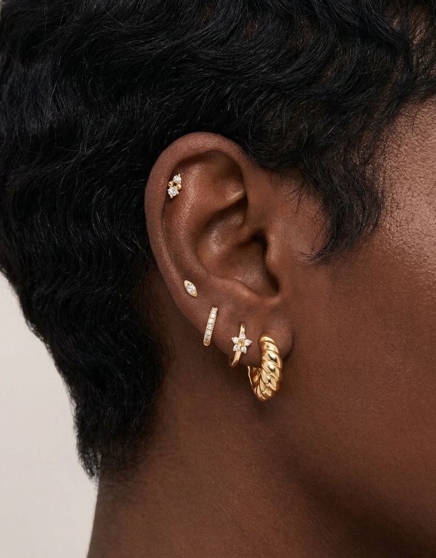 HOUSE OF SLANI - Lucy Crystal Huggie Hoops