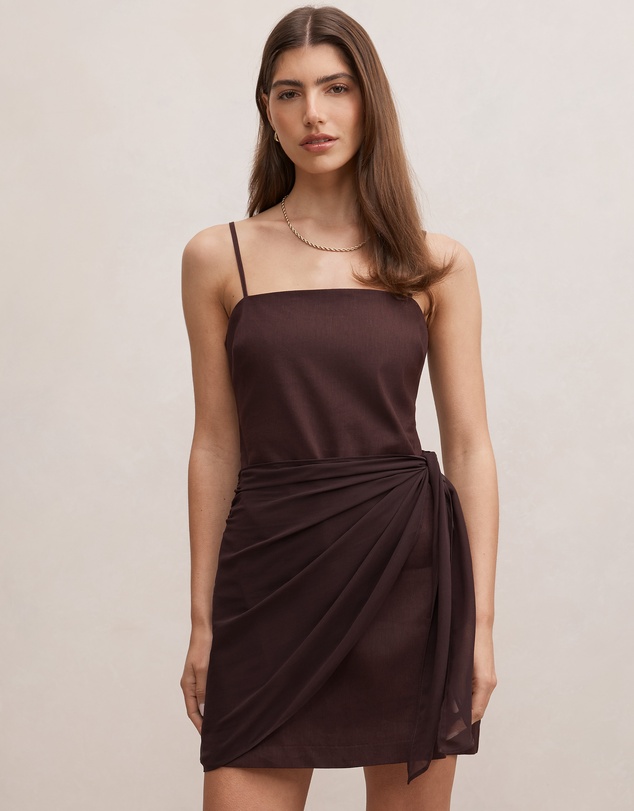 Forever New - Sienna Linen Sarong Mini Dress
