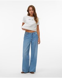 Vero Moda - Remy Mid Rise Wide Jeans
