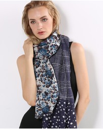 Ozwear Connection Uggs - Ugg 100% Australian Merino Wool Scarf Purplish Blue and Check
