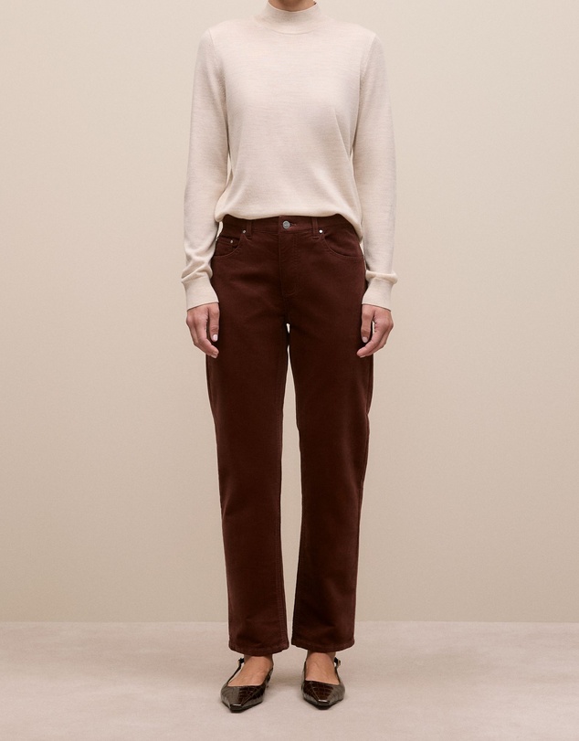 Trenery - Cord Five Pocket Boyfriend Pant in Espresso