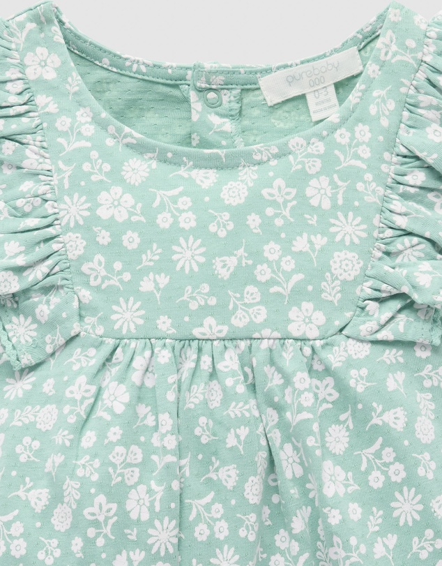 Purebaby - Ruffle Shortie Growsuit -Kids-Babies