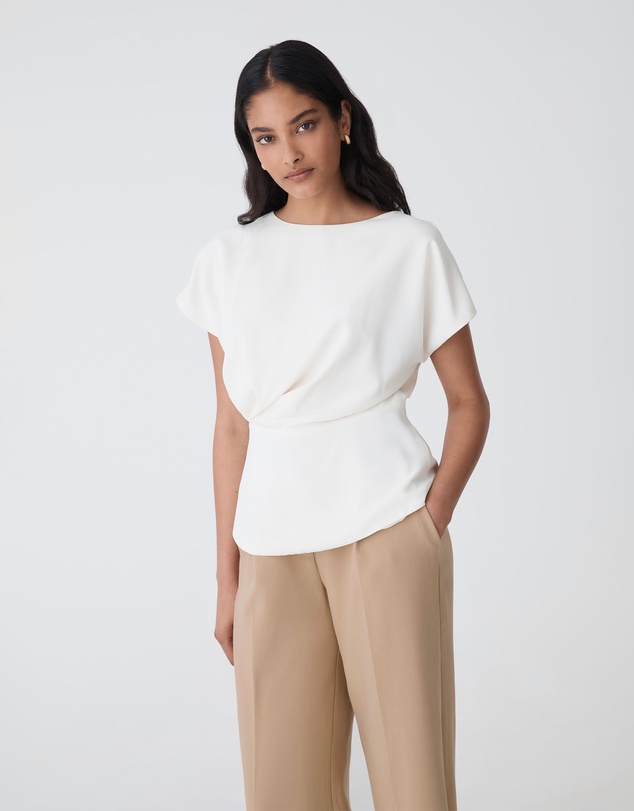 Forcast - Bonnie Gathered Peplum Top