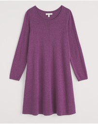 Seasalt - Seasalt Cornwall Purple Poltreen Knee Length Dress