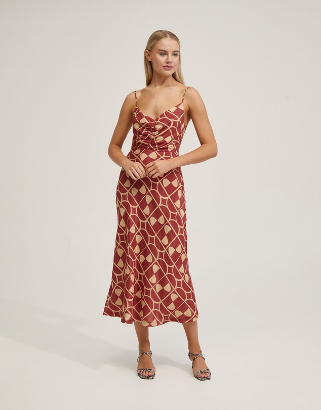 Oxford - Loren Geo Print Slip Dress
