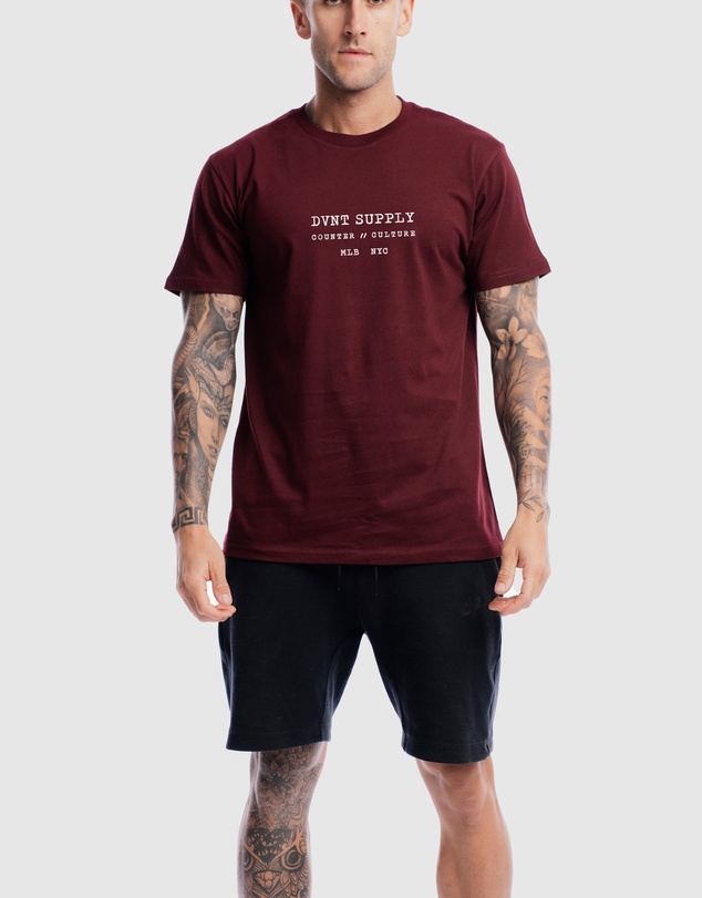 DVNT - Revolution Tee - Oxblood