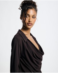 Lover - Bianca Plunge Mini Dress