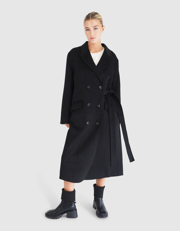 Belle & Bloom - Right There Side Tie Coat