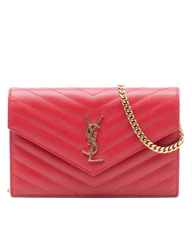 Pre-Loved by Azura Reborn - Pre-Loved Grain De Poudre Cassandre Envelope Chain Wallet