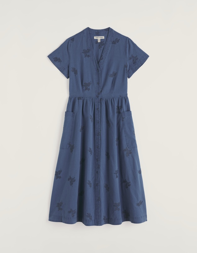Seasalt - Seasalt Cornwall Blue Fowen Shirt-Style Midi Dress
