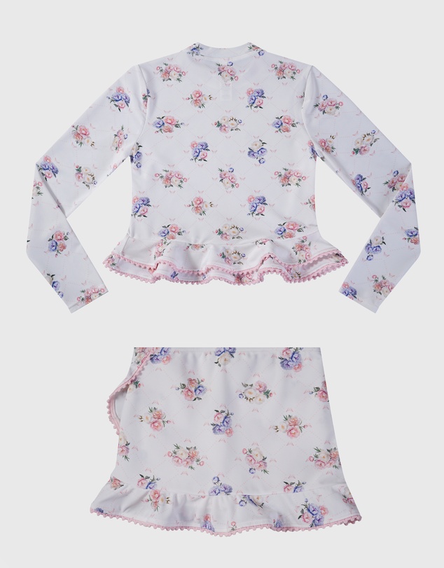 Aqua Blu Kids - Posie Rash Vest Skort Set - Kids