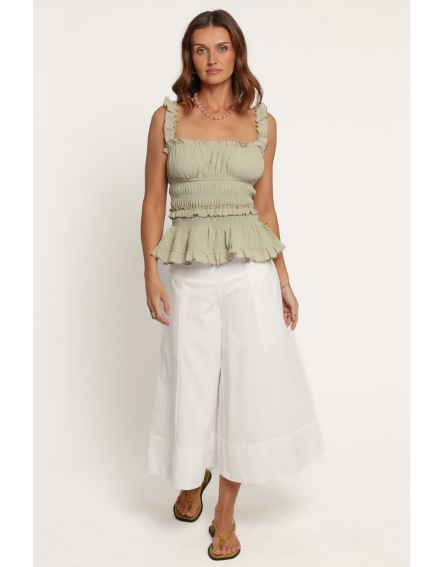 Petal & Pup - Lariah Gathered Bodice Top - Green