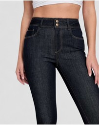 GUESS - Eco High-Rise Shape Up Capri Jeans in Dark Wash