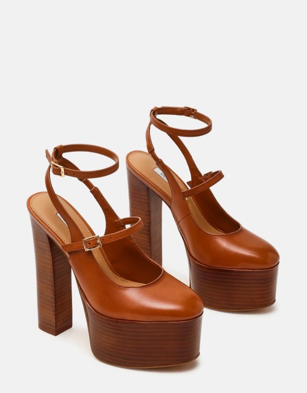 Steve Madden - Scotlyn-Stacked Tan Heels