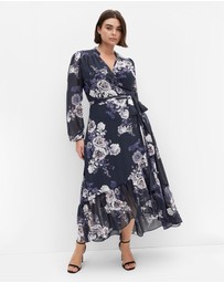 City Chic - Plus size Jane Hi Lo Maxi Dress - navy