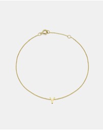 Zoe Olivia - 9K Gold Initial Y Bracelet