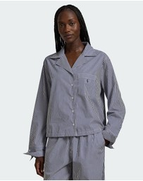 Polo Ralph Lauren - Shirting Stripes Cotton Long Sleeve Button Down Pyjama Set
