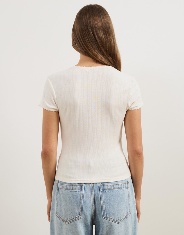 Atmos&Here - Darcie Pointelle Baby Tee