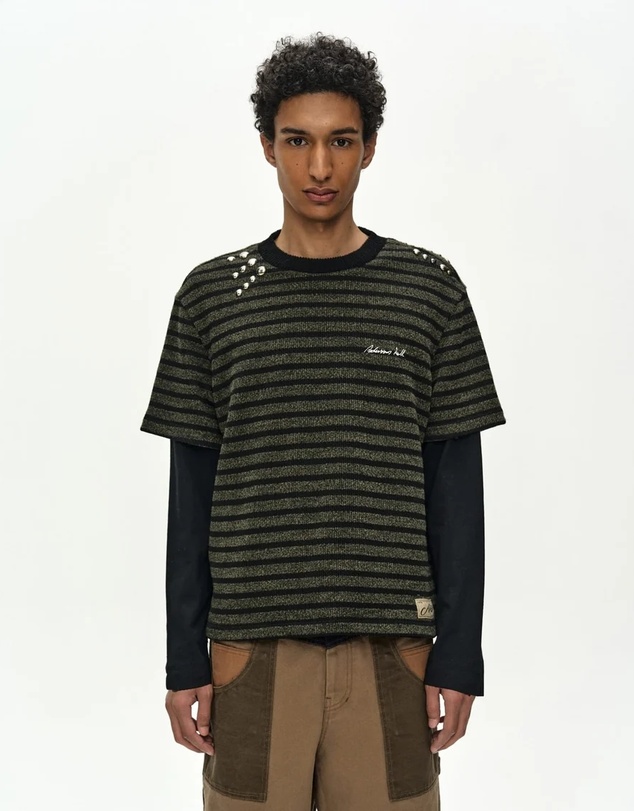 Andersson Bell - Studded Stripe Layered Sweater