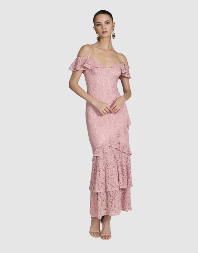 Romance by Honey and Beau - Trianna Off Shoulder Lace Dress