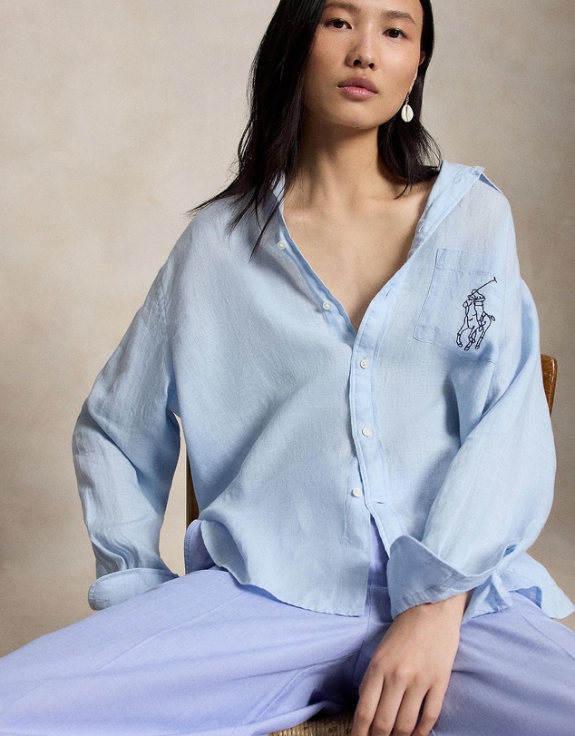 Polo Ralph Lauren - Oversize Fit Big Pony Linen Shirt