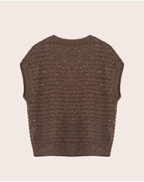 IDA+S - Reni Metallic Cotton Knit Top