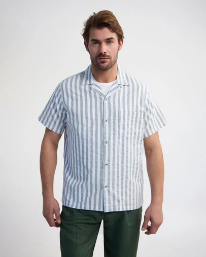 Oxford - Griffin Striped Short Sleeve Shirt