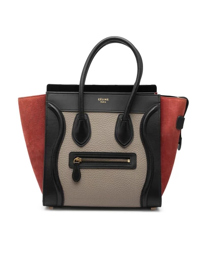 Pre-Loved by Azura Reborn - Pre-Loved Micro Tricolor Leather Luggage Tote