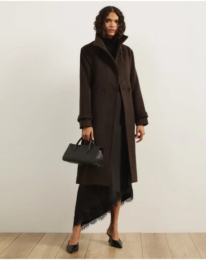 Atmos&Here - Nicky Wool Blend Funnel Neck Coat