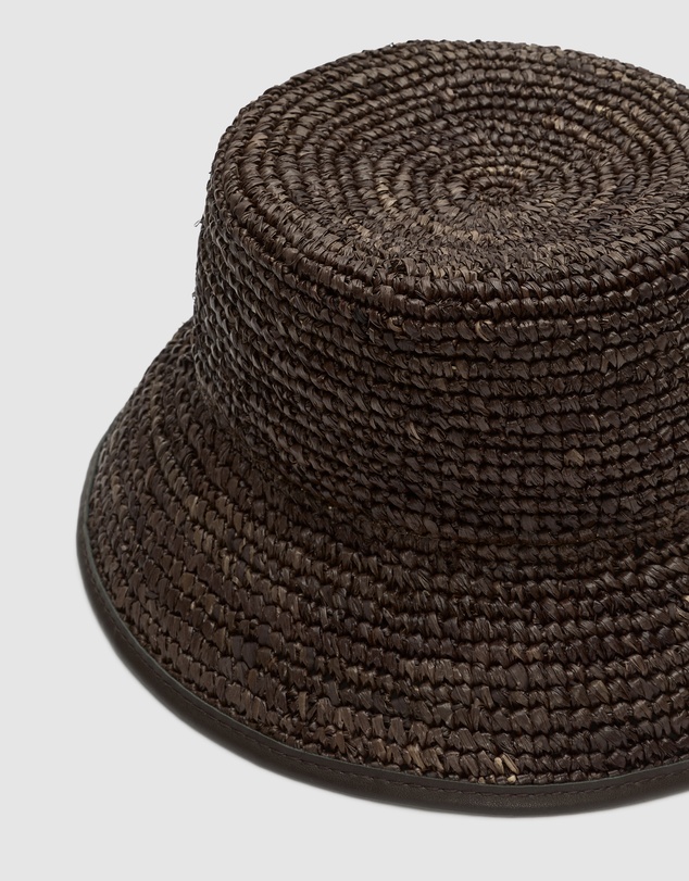 Seed Heritage - Trim Detail Raffia Bucket Hat
