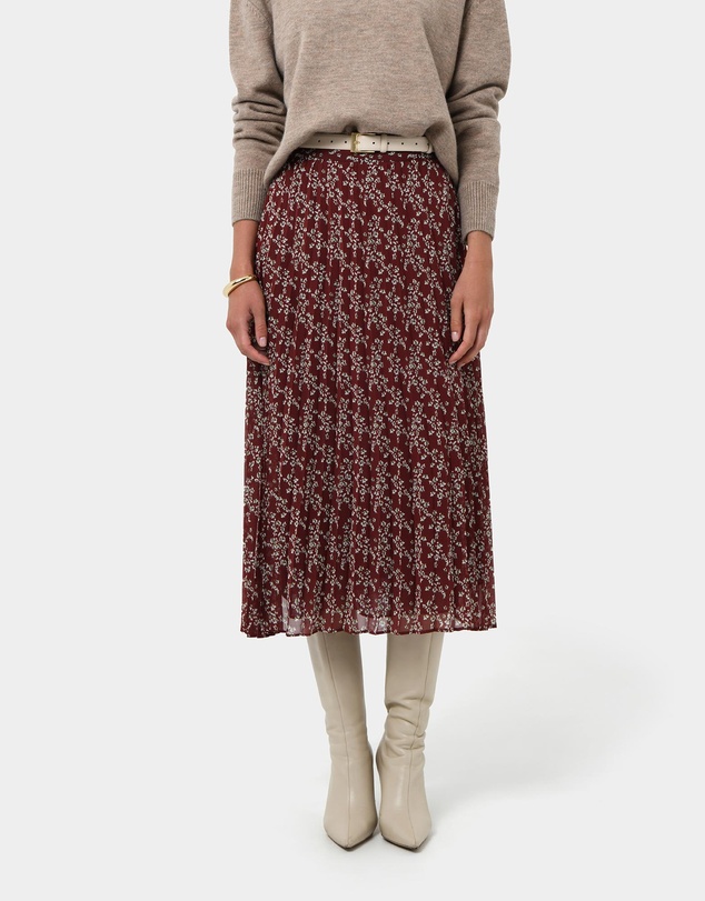 Forcast - Rema Floral Pleated Skirt