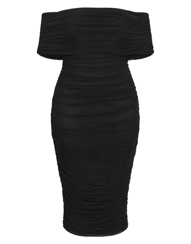 City Chic - Dana Mesh Midi Dress
