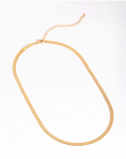 Lovisa - Waterproof Gold Plated Stainless Steel Herringbone Necklace