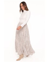 Petal & Pup - Nicki Pleated Maxi Skirt - Snake Print