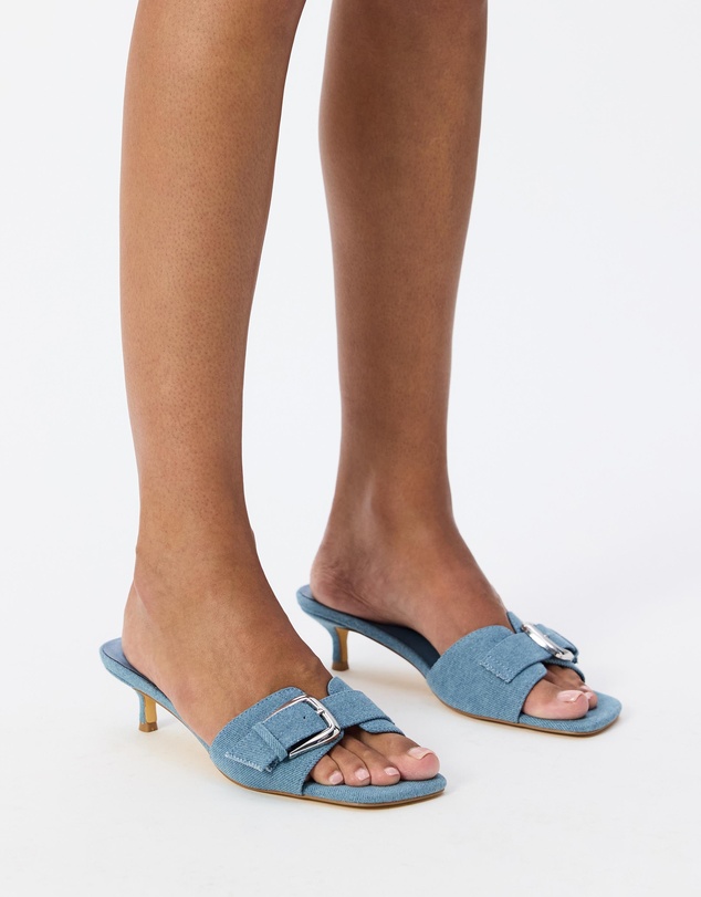Dazie - Rosetta Buckle Kitten Heels