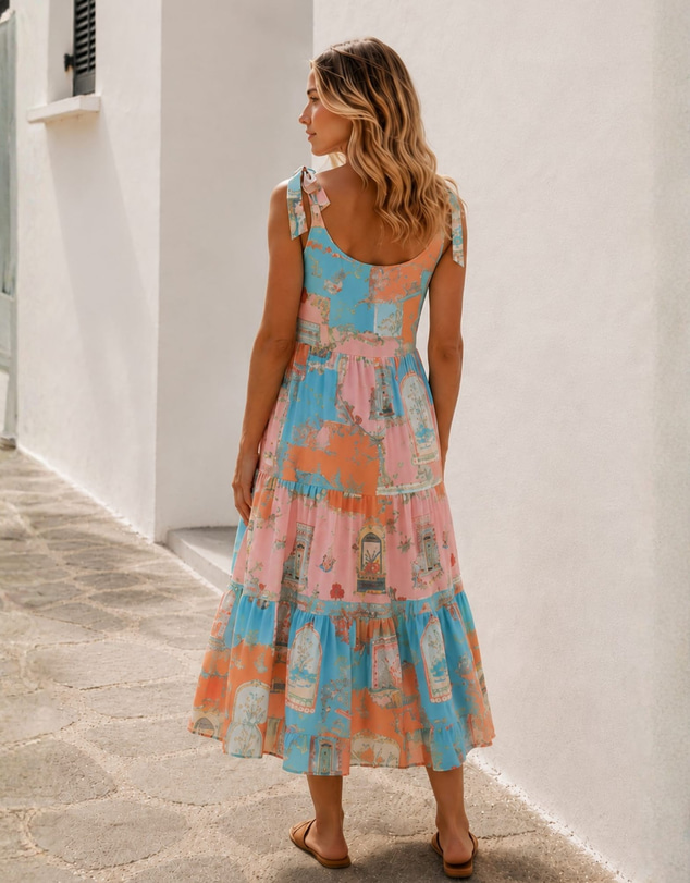 Esther & Co - Vernicia Dress - Multi Print