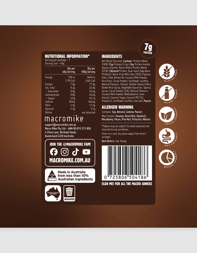 Macro Mike - Choc Brownie Protein Indulgence Balls - 12x40g