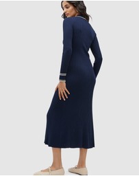 Seed Heritage - Polo Tipping Knit Midi Dress