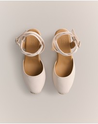 Trenery - Gwen Espadrille Wedge in Oyster