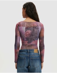 Cotton On - Ashley Mesh LS Top