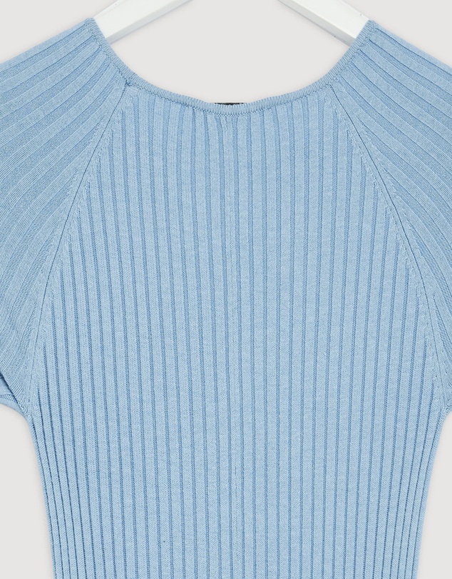 Revibe - Repaired AERE Indi Accordian Pleated Organic Knit Dress - AU 10