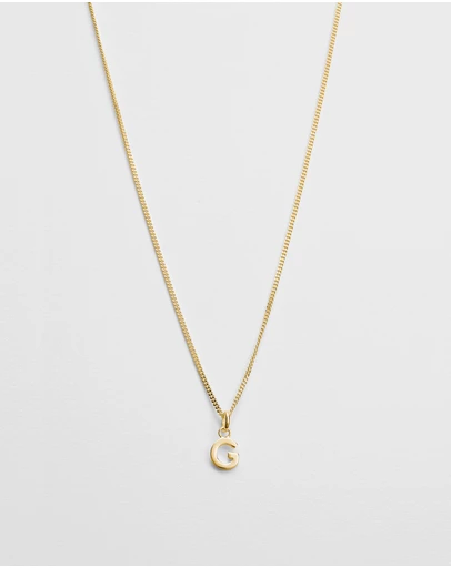 Kirstin Ash - G Outline Initial Necklace