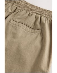 NEXT - Linen Cotton Elasticated Drawstring Trousers Regular Fit