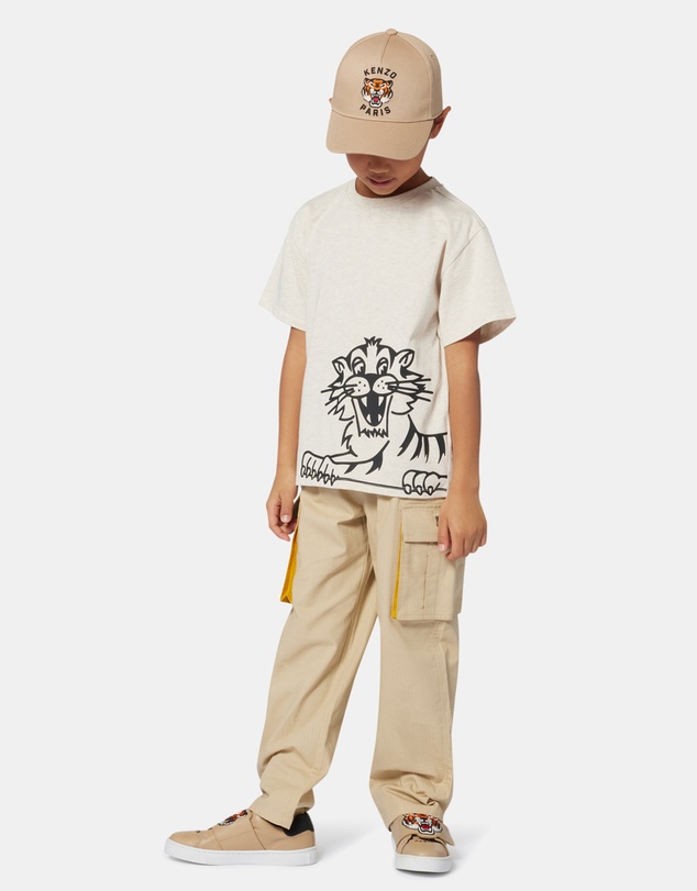 Kenzo Kids - Tiger Short Sleeve T-Shirt - Kids-Teens