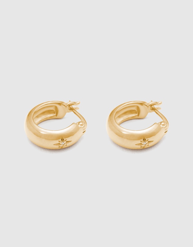 Kirstin Ash - Guiding Star Etched Hoops