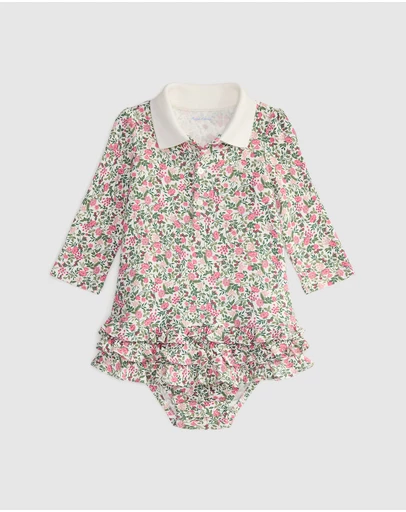 Polo Ralph Lauren - Floral Soft Cotton Polo Dress & Bloomers - Babies