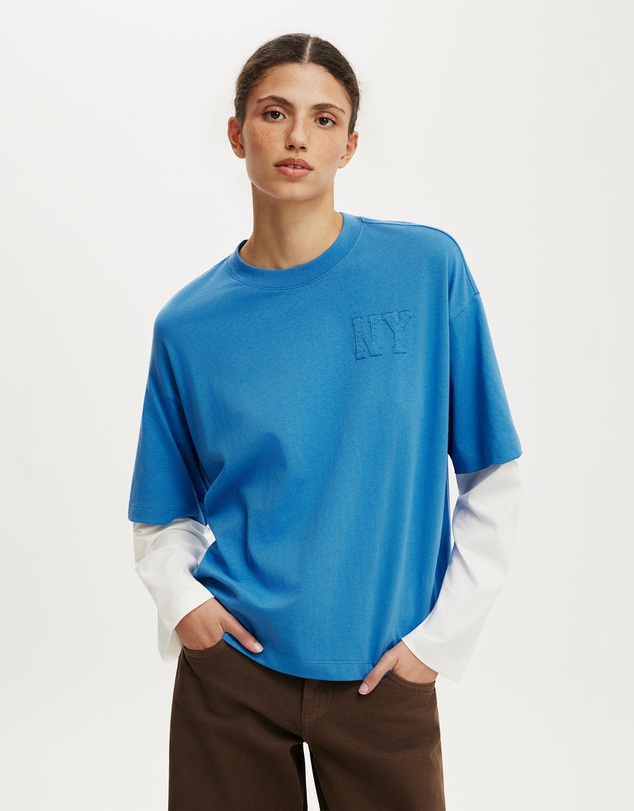 Cotton On - The Double Oversized Graphic Tee