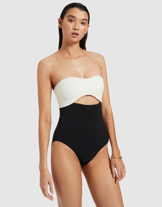 JETS - Versa Rib Cut Out Bandeau One-Piece