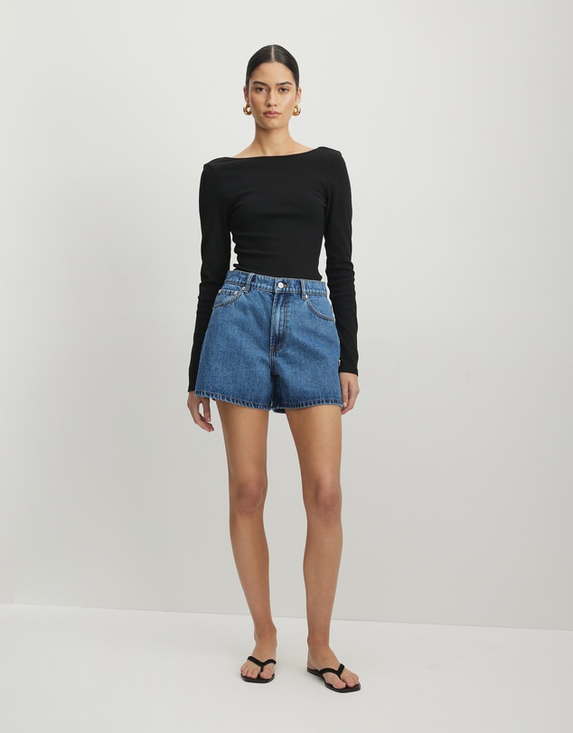 AERE - Mia Classic Denim Shorts